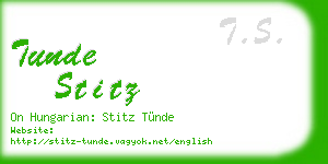 tunde stitz business card